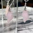 Pink Sea Glass Drop Earrings in a Beach Motif