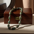 Olive Green & Tan Tibetan Agate Necklace Unisex