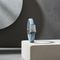 Aqua Leather Bracelet with Pewter Focus