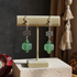 Frosted Green Sea Glass Earrings