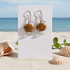 Handmade Kazuri Earrings in Honey and Gold Kazuri Beads