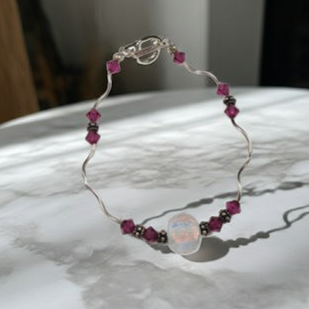 Fuchsia  Swarovski Crystal Bracelet