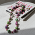 Pink and  Green Statement Necklace