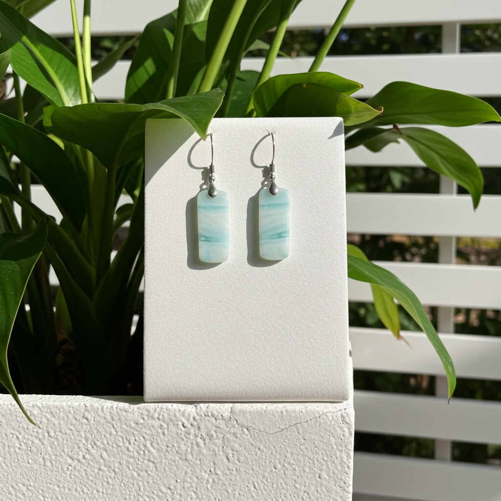 Exquisite Drop Earrings Rare Hemimorphite Drop Gemstone