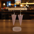Pink Triangle Sea Glass  Earrings