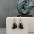 Black Gemstone Chalcopyrite Drop Earrings