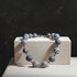 Grey and Black Fair Trade Necklace Samunnat Bindu Beads