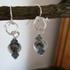 Montana Laturn Blue Artisan Glass Bead Hoop Earrings