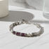 Marron Swarovski Crystal and Sterling Silver Bangle Bracelet