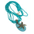 Aqua multistrand necklace with pendant