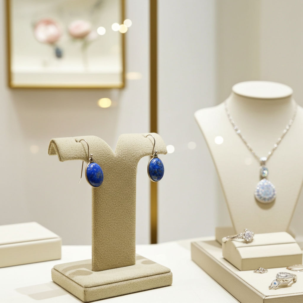 Lapis Lazuli Gemstone  Drop Earrings