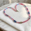 Pink & Blue Handmade Artisan Bead Necklace