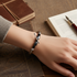 Black Beauty Hematite & Sterling Noodle Bangle Bracelet