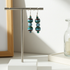 Kazuri Earrings Aqua and Brown Fair trade Bead Earrings