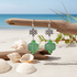Frosted Green Sea Glass Earrings