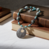 Aqua and Black Handmade Samunnat and Swazi Necklace