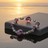 Amethyst  Handmade Bracelet in a Flower Motif Artisan Beads