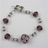 Amethyst  Handmade Bracelet in a Flower Motif Artisan Beads