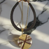 Big Bamboo Inlay Pendant Necklace Affordable Unisex