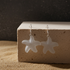 White Sea Glass Starfish Earrings