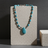 Turquoise and Crystal Beaded Necklace