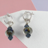 Montana Laturn Blue Artisan Glass Bead Hoop Earrings