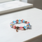 Copper Pink and Turquoise Bead  Bracelet