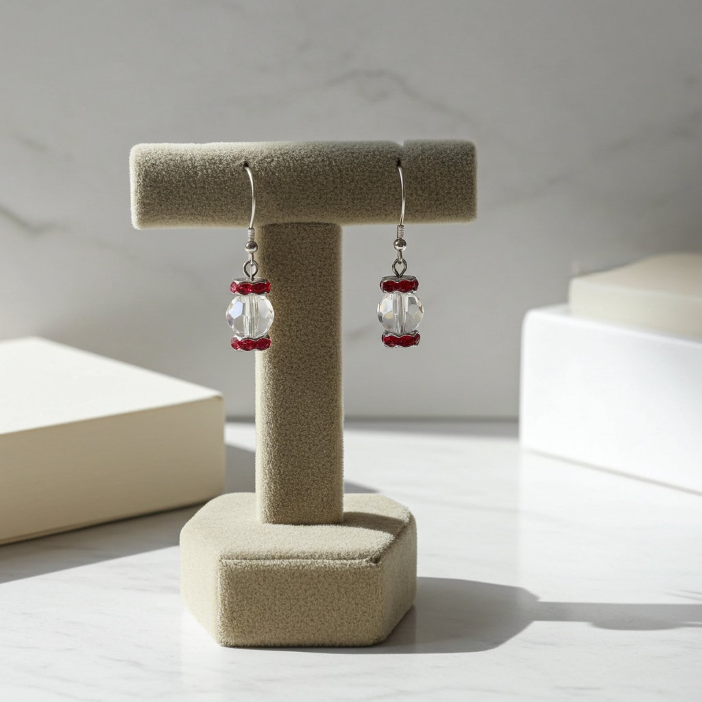 Fire And Ice Crystal Earrings