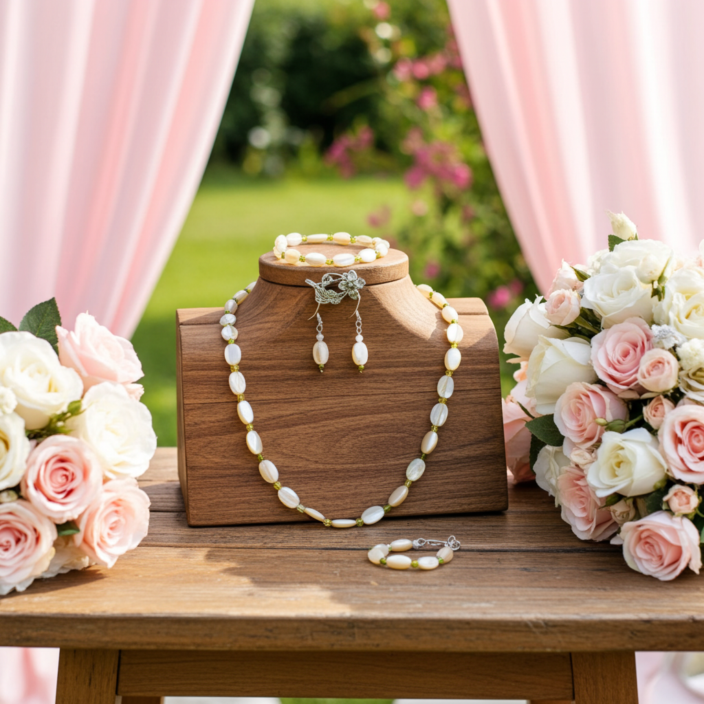 Mother Of Pearl Shell Jewelry Set