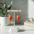 Drop Earrings Big Bold Orange Lucite Nugget Beads