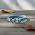 Lght Blue Awareness Suede Cord Bracelet Unisex
