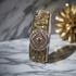 Natural Stone Crystal Fashion Leather Bracelet