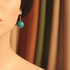 Fair Trade Bead Kazuri Peacock Drop Earrings