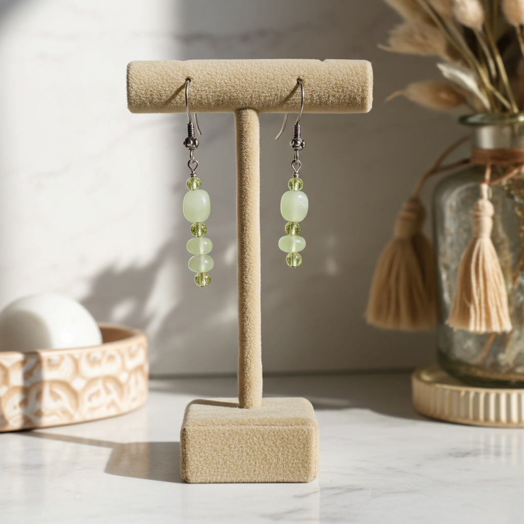 Sun Jade Drop Earrings Heirloom-quality Earrings