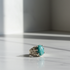 Man's Blue Green Gemstone Amazonite Ring Size 10 1/2