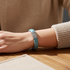 Aqua Regaliz Leather Cord Bracelet for a Woman