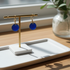 Royal Blue Coin Sea Glass Drop Earrings