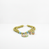 Handmade Yellow & Blue Artisan Bead Necklace & Earrings Set