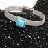 Silver mesh Bracelet with turquoise focus