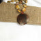 Crazy Lace Agate bead with copper pendant
