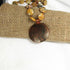 Crazy Lace Agate bead with copper pendant