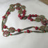 Rose and Green Double Stranded Kazuri Necklace Fair Trade