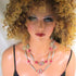 Rose and Green Double Stranded Kazuri Necklace Fair Trade