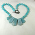 Blue Green GemstoneNecklace Intriguing Design