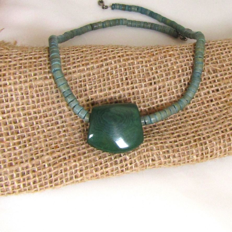 Green Surfer Necklace Man's Necklace Unisex