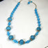 Auqa Blue Handmade Artisan Bead & Crystal Necklace