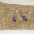 Handmade Lilac Bead Crystal Earrings
