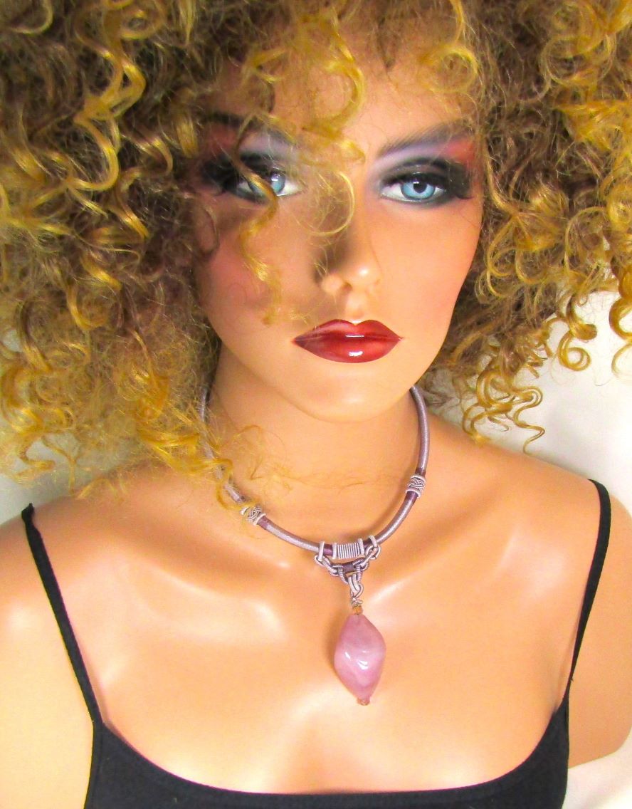 Lavender Handmade Artisan Pendant Necklace