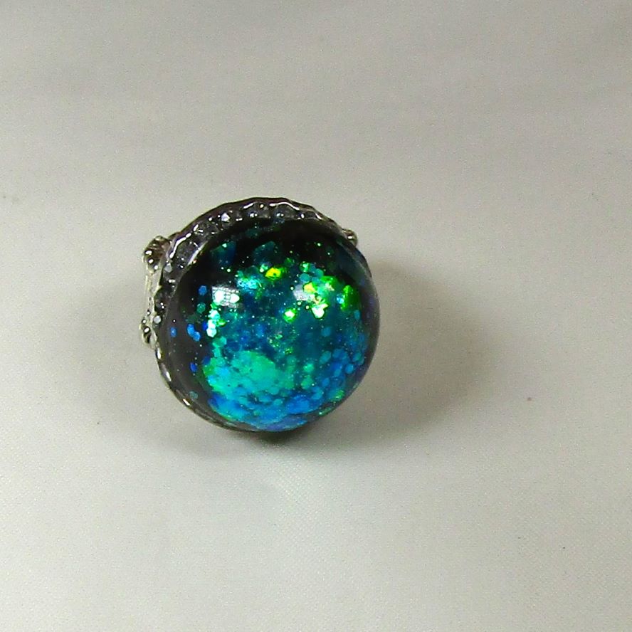 Blue Big Bold Right Hand Ring