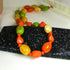 Big Bold Orange & Lime Beaded Necklace